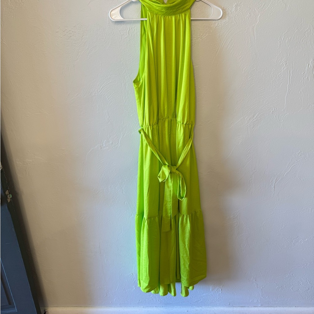 Vibrant Green Sleeveless Dress